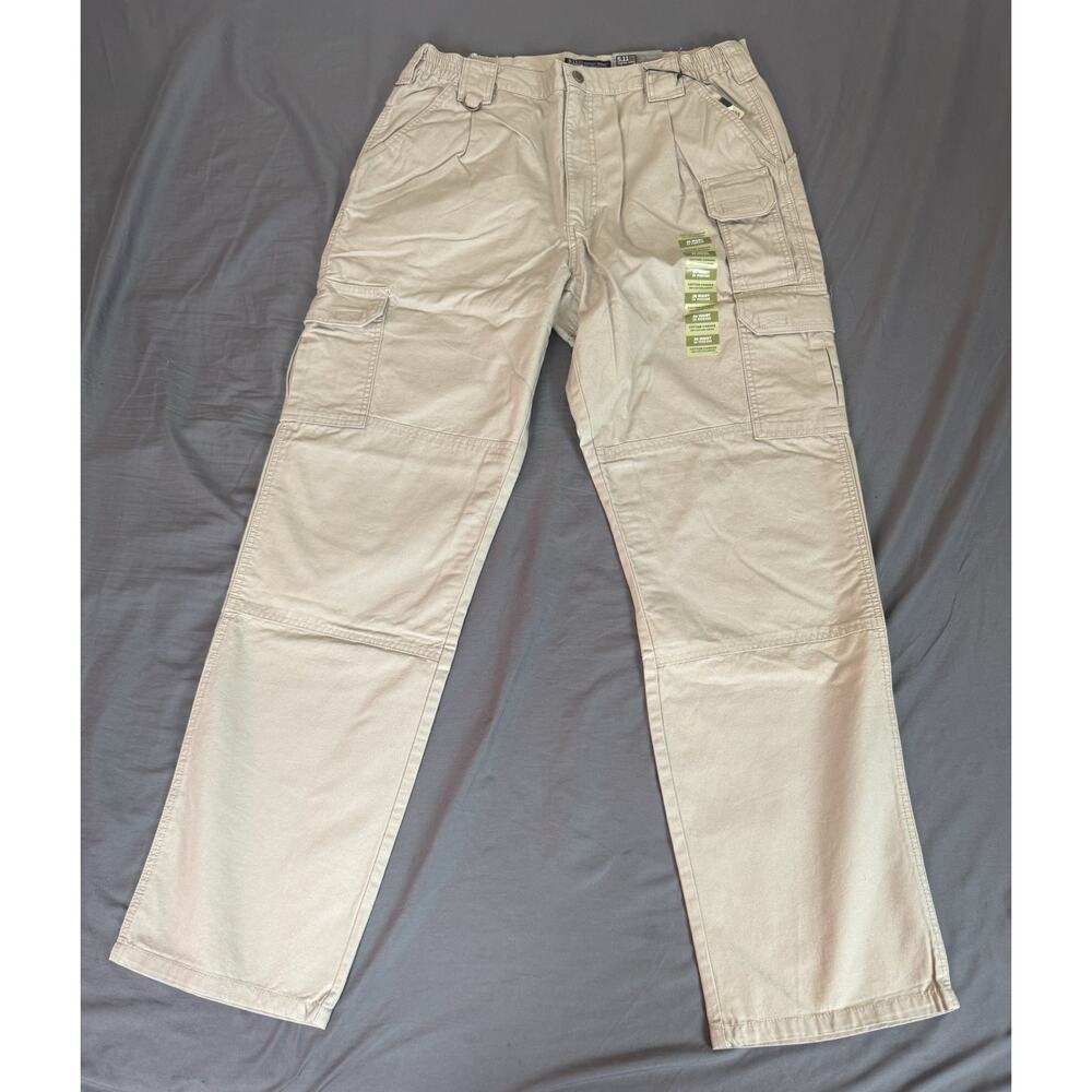 5.11 Tactical Series Cotton Canvas Pants Men’s 36x34 Khaki Cargo Style 74251 NWT